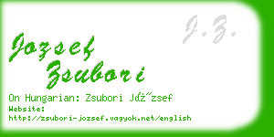 jozsef zsubori business card